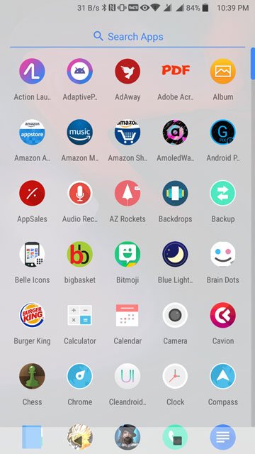 Pixel Experience app drawer