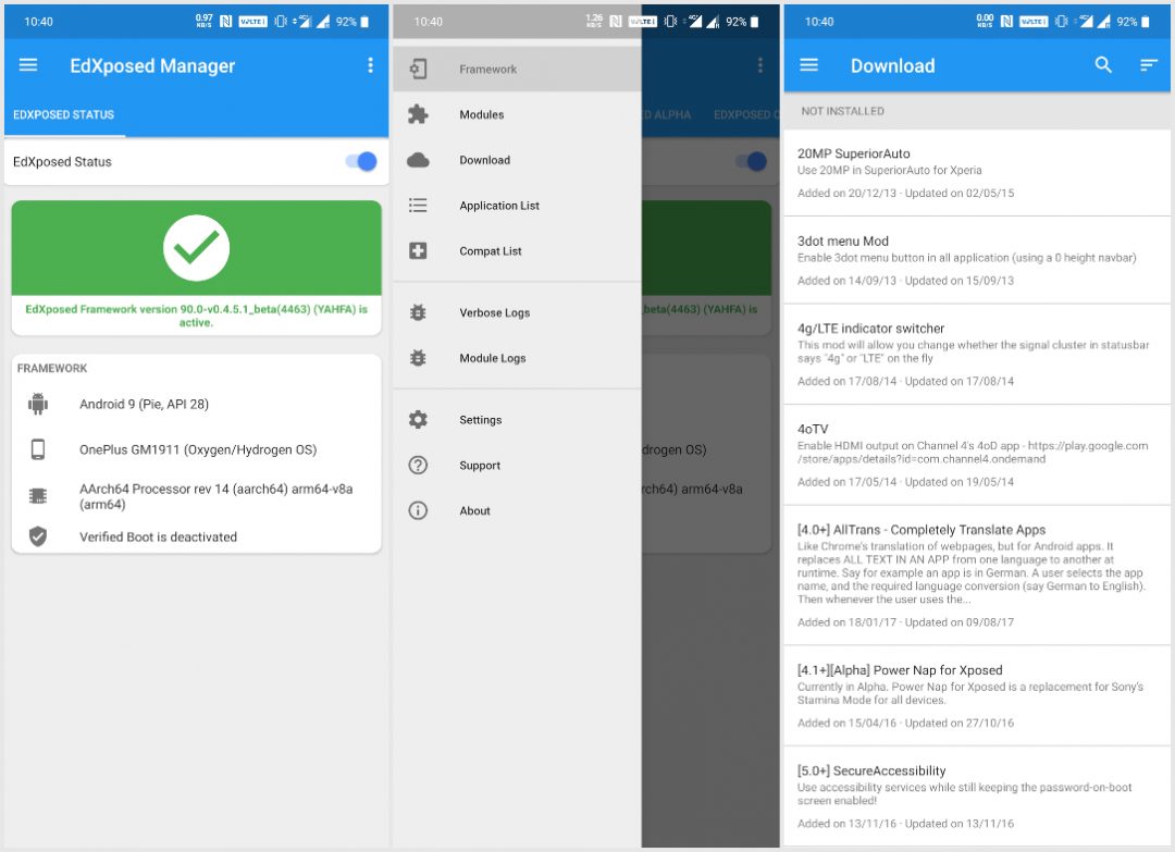 EdXposed: Xposed Framework on Android Pie